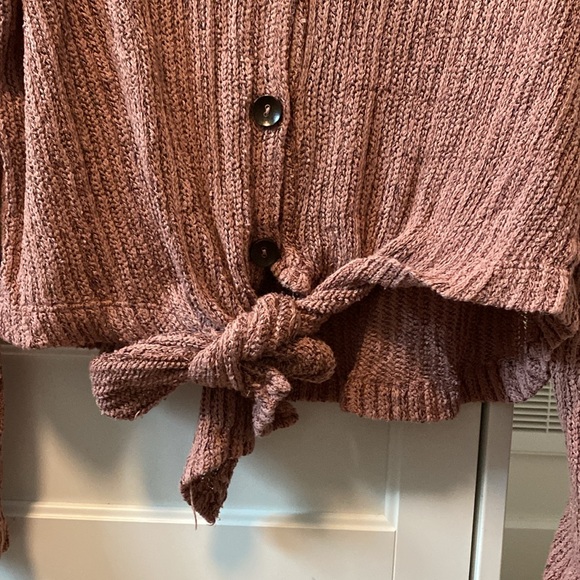 Pink/Rose Coloured Button Up Cardigan - Picture 3 of 3